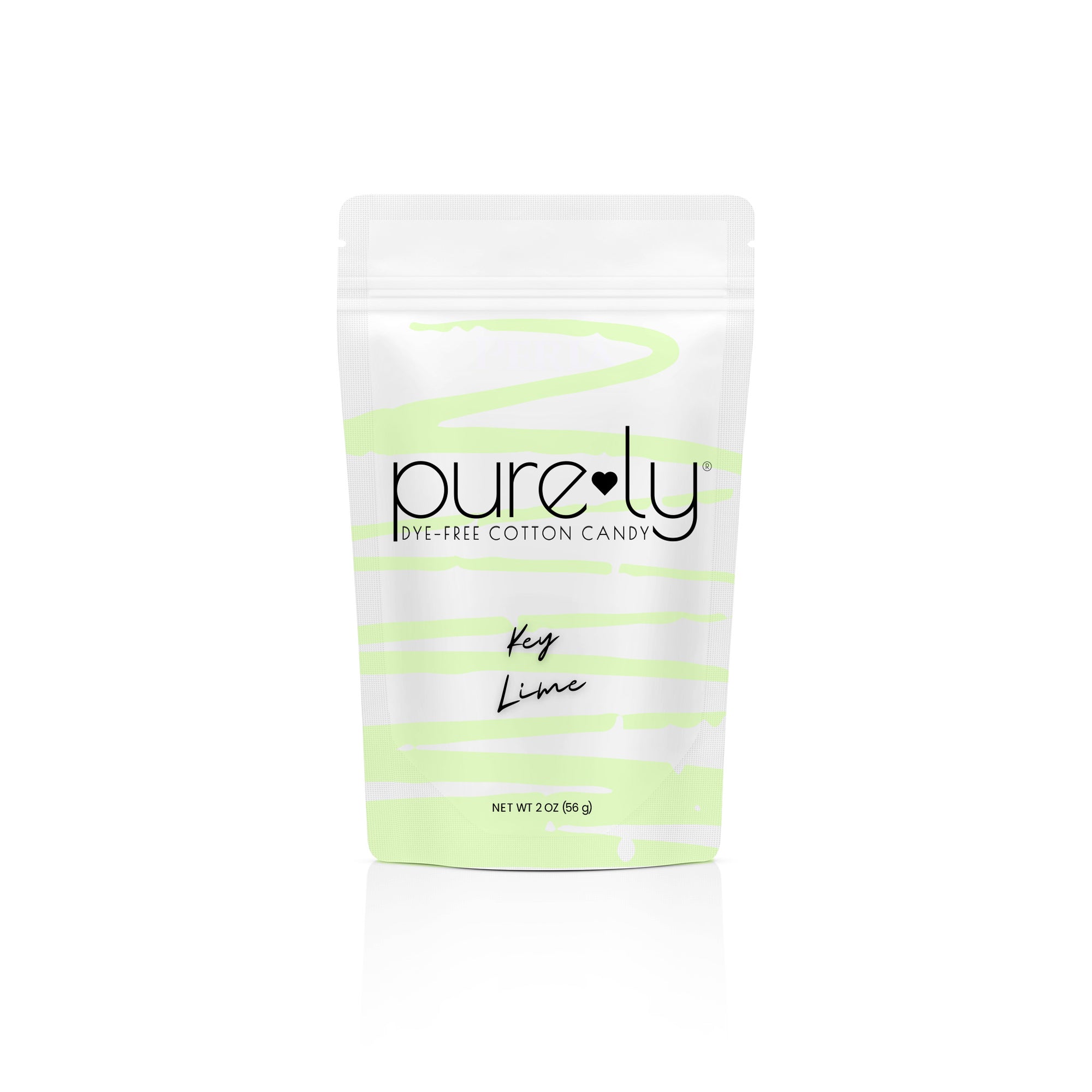 Dye-free key lime cotton candy