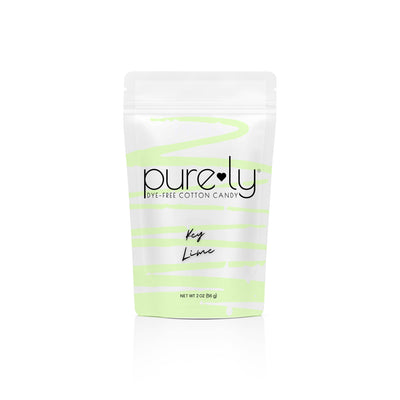 Dye-free key lime cotton candy